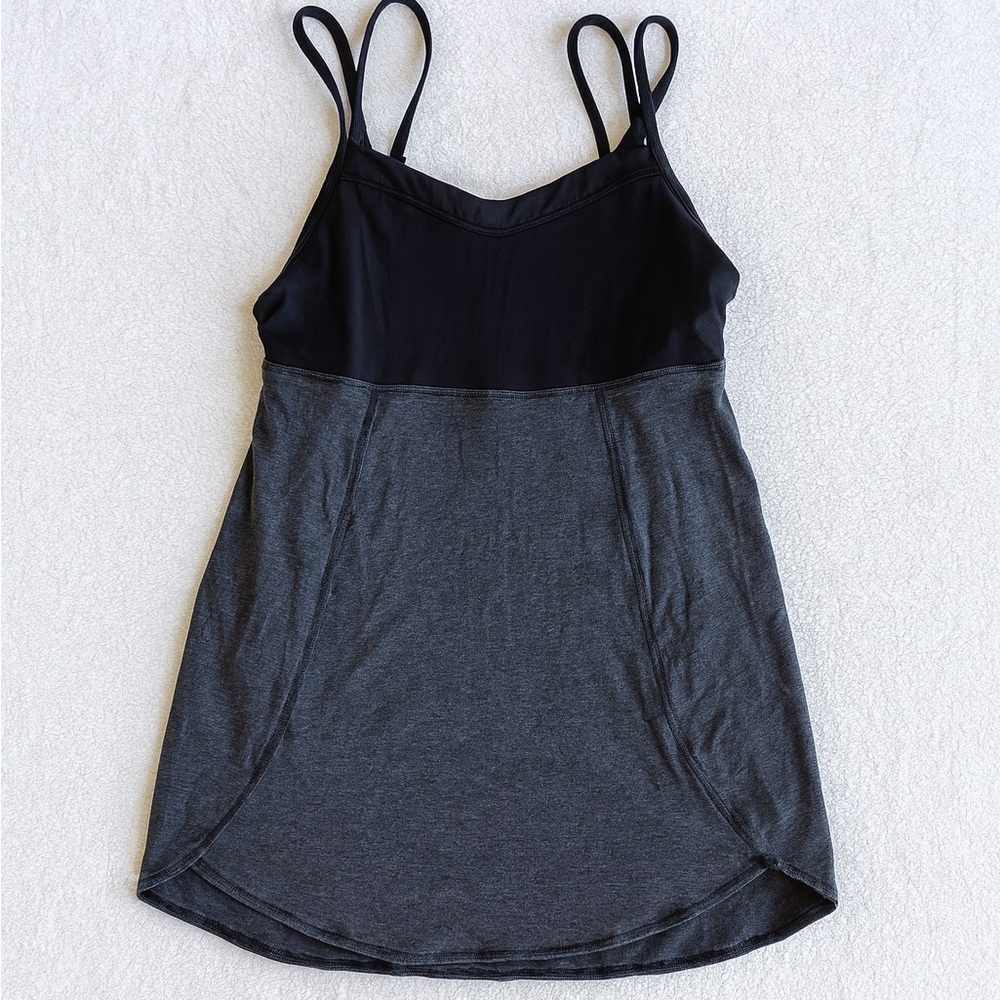 Ivivva by lululemon tank top youth size 14 in black and grey